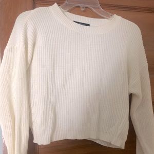 forever 21 cropped sweater size medium color cream